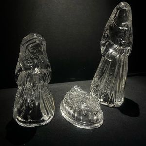 Princess House 3pc. Crystal Nativity Set